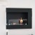 Left-sided 50 cm black ethanol fireplace 1.5 L