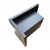 Right-sided black bio fireplace 50 cm