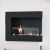 Right-sided black bio fireplace 50 cm
