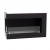 Left-sided ethanol corner fireplace for in wall installation