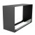 Foco Two 800 Medium built-in bioethanol fireplace with front and side flame view in black steel finish