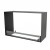 Foco Two 800 Medium built-in bioethanol fireplace with front and side flame view in black steel finish