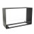Foco Two 800 Medium built-in bioethanol fireplace with front and side flame view in black steel finish