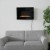 Wall mounted fireplace in black - cheap