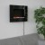 Wall mounted fireplace in black - cheap