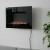 Wall mounted fireplace in black - cheap