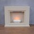 Fireplace stove in white
