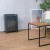 Black standing electric fireplace