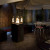 Outdoor black gas fireplace