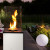 Outdoor gas fireplace with remote control 