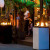 Outdoor gas fireplace with remote control 
