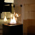 Outdoor gas fireplace with remote control 