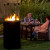 Outdoor gas fireplace with remote control 