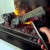 Kästner freestanding fireplace with Opti-Myst water vapour flames