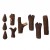 9 Ceramic, decorative wood-look logs