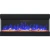Aflamo Imperial 110 cm wall-mounted 3-sided electric fireplace in matte black