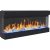 Aflamo Imperial 110 cm wall-mounted 3-sided electric fireplace in matte black