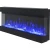 Aflamo Imperial 183 cm wall-mounted 3-sided electric fireplace in matte black with LED flames