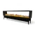 Incanto 2500 ST see-through water vapour fireplace with 250 cm flame line