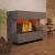 Kant Grey - OMC 600 Freestanding Water Vapour Fireplace by Glow Fire – Realistic Flame Effect, No Heat, Grey Design