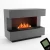 Kant Grey - OMC 600 Freestanding Water Vapour Fireplace by Glow Fire – Realistic Flame Effect, No Heat, Grey Design