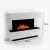 Kant White - OMC 600 Electric Fireplace – Realistic Flame, Eco-Friendly, Freestanding Design