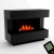 Kant Black - OMC 600 Freestanding Water Vapour Fireplace by Glow Fire – Realistic Flame Effect, No Heat, Black Design