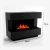 Kant Black - OMC 600 Freestanding Water Vapour Fireplace by Glow Fire – Realistic Flame Effect, No Heat, Black Design