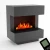 Glow Fire Kleist Grey - OMC 600 | Freestanding Water Vapour Fireplace – Grey, 90 cm x 50 cm x 80 cm