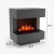 Glow Fire Kleist Grey - OMC 600 | Freestanding Water Vapour Fireplace – Grey, 90 cm x 50 cm x 80 cm