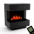 Glow Fire Kleist Black - OMC 600 | Freestanding Water Vapour Fireplace – Black, 90 cm x 50 cm x 80 cm