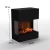Glow Fire Kästner Black - OMC 600 | Freestanding Water Vapour Fireplace, 89 cm x 70 cm x 40 cm