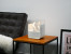 Small table bio fireplace in white
