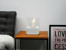 Small table bio fireplace in white
