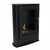 Carson - Small black bioethanol fireplace in wood stove style