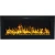 Aflamo Majestic 114 cm electric fireplace with front-facing flame and black glass design