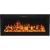 Aflamo Majestic 114 cm electric fireplace with front-facing flame and black glass design