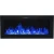 Aflamo Majestic 114 cm electric fireplace with front-facing flame and black glass design