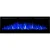 Aflamo Majestic 128 cm LED electric fireplace with black glass and decorative flame