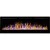 Aflamo Majestic 128 cm LED electric fireplace with black glass and decorative flame