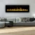 Aflamo Majestic 165 cm electric fireplace in black glass finish