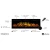 Aflamo Majestic 165 cm electric fireplace in black glass finish