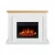 ArtiFlame Marbelya white electric fireplace suite with 23-inch insert