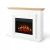ArtiFlame Marbelya white electric fireplace suite with 23-inch insert