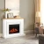 ArtiFlame Marbelya white electric fireplace suite with 23-inch insert