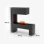 Glow Fire Mozart Grey - OMC 600 | Freestanding Water Vapour Fireplace, 120 cm x 110 cm x 35 cm