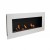Murus 1200 - Narrow Matte White Wall-mounted Bioethanol Fireplace