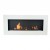Murus 1200 - Narrow Matte White Wall-mounted Bioethanol Fireplace
