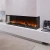 British Fires New Forest 1600 wide built-in electric fireplace with multi-sided flame view