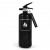 Stylish black fire extinguisher 2 kg classic model